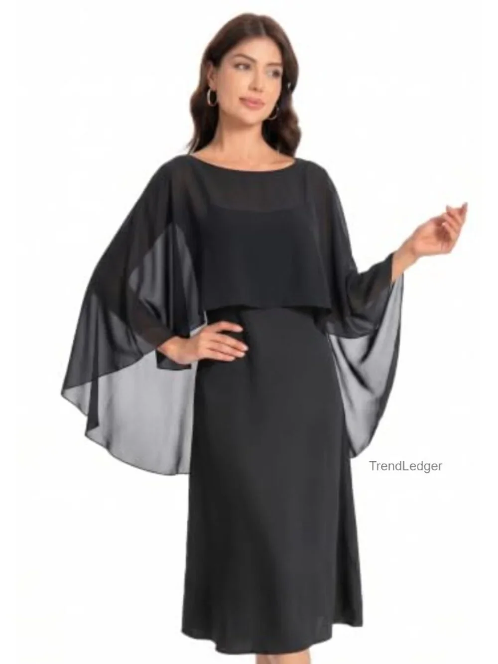 Chiffon Capelet Wrap for Evening Dresses Wedding Cover Up